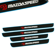 Load image into Gallery viewer, Brand New 4PCS Universal Mazdaspeed Blue Rubber Car Door Scuff Sill Cover Panel Step Protector