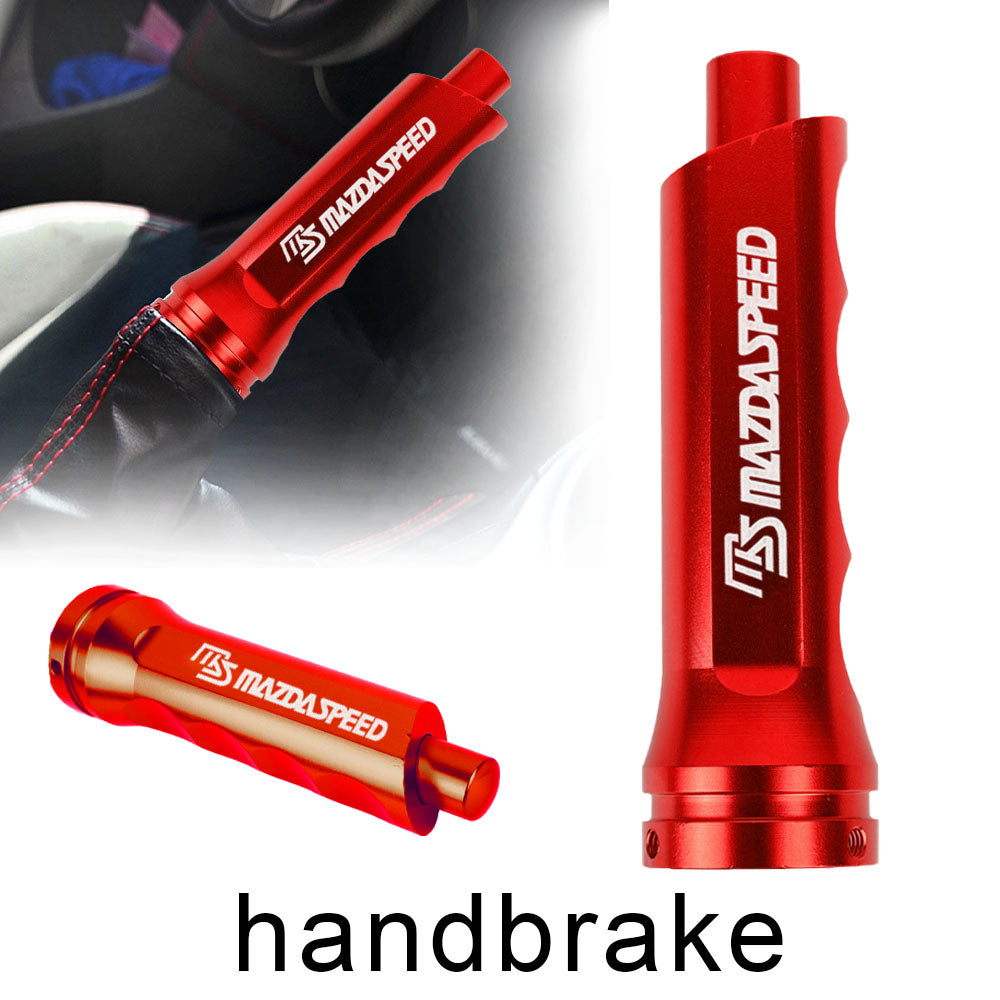 Brand New Universal 1PCS Mazdaspeed Red Aluminum Car Handle Hand Brake Sleeve Cover