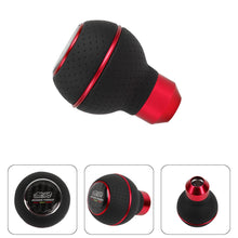 Load image into Gallery viewer, Brand New Universal Leather Mugen Red &amp; Black Ball Manual Car Gear Shift Knob MT Manual Shifter M8 M10 M12