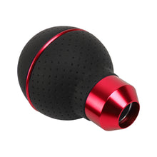 Load image into Gallery viewer, Brand New Universal Leather Mugen Red &amp; Black Ball Manual Car Gear Shift Knob MT Manual Shifter M8 M10 M12