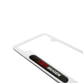 Brand New Universal 1PCS MUGEN Silver Metal License Plate Frame