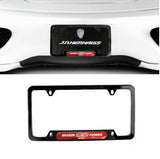 Brand New Universal 1PCS Mugen Power Glossy Black Metal License Plate Frame