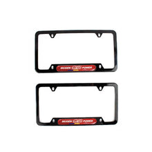 Load image into Gallery viewer, Brand New Universal 2PCS Mugen Power Glossy Black Metal License Plate Frame