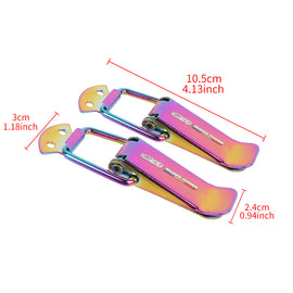 Brand New Universal Mugen Neo-Chrome Car Bumper Trunk Fender Hatch Lids Quick Release Fastener 4