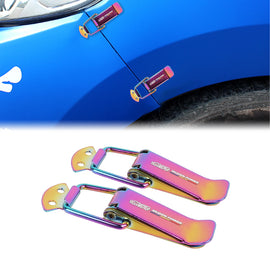 Brand New Universal Mugen Neo-Chrome Car Bumper Trunk Fender Hatch Lids Quick Release Fastener 4