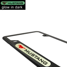 Load image into Gallery viewer, Brand New Universal 2PCS FORD MUSTANG Black Metal License Plate Frame