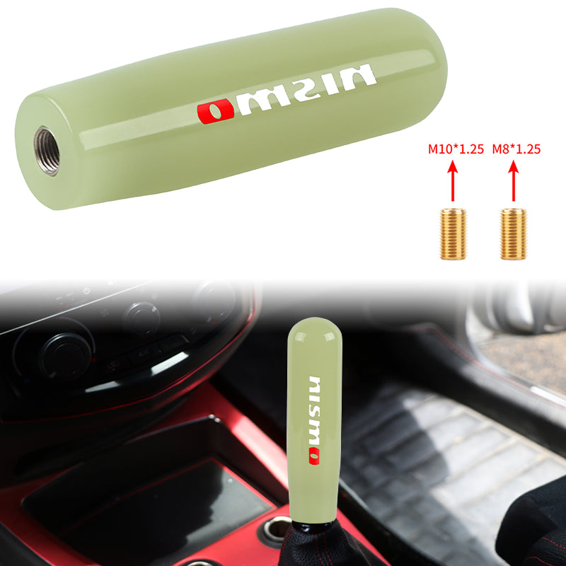 Brand New 15CM Nismo Universal Glow In the Dark Green Manual Long Stick Shift Knob M8 M10 M12 Adapter