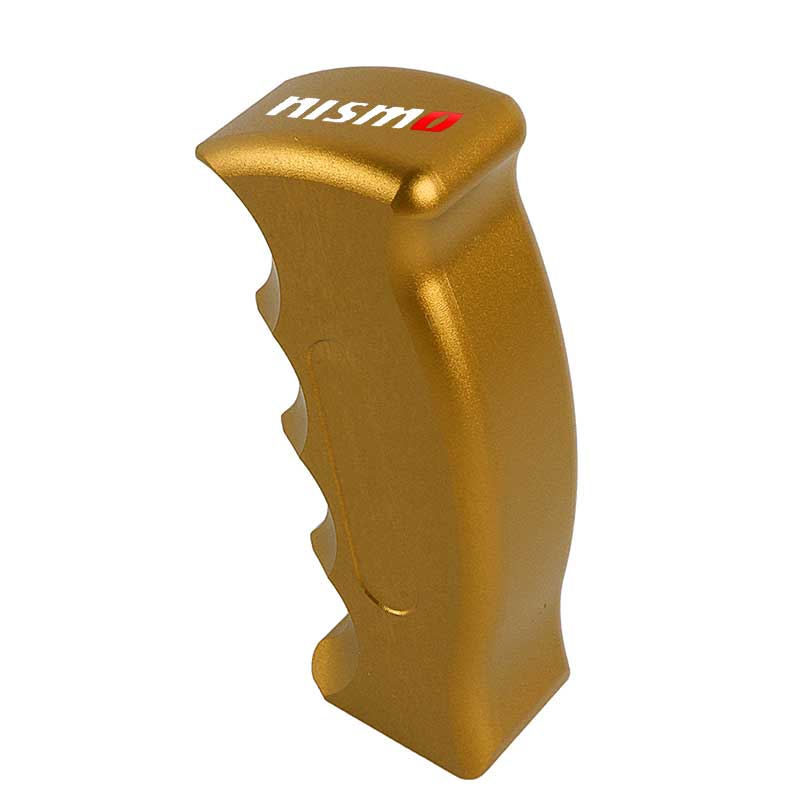 Brand New Nismo Universal Gold Aluminum Slotted Pistol Grip Handle Manual Gear Shift Knob Shifter M8 M10 M12