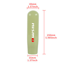 Load image into Gallery viewer, Brand New 15CM Nismo Universal Glow In the Dark Green Manual Long Stick Shift Knob M8 M10 M12 Adapter
