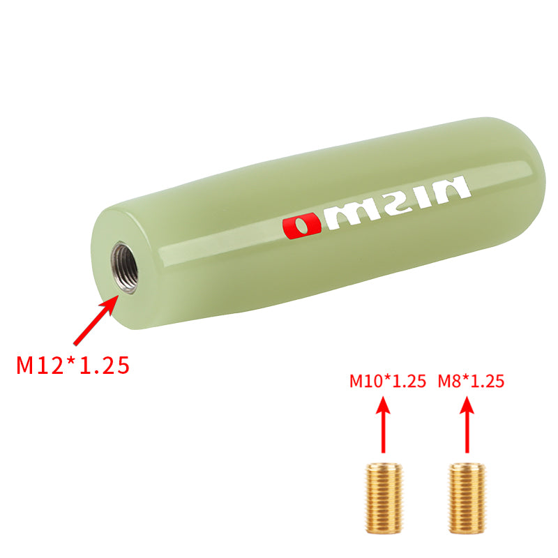 Brand New 15CM Nismo Universal Glow In the Dark Green Manual Long Stick Shift Knob M8 M10 M12 Adapter