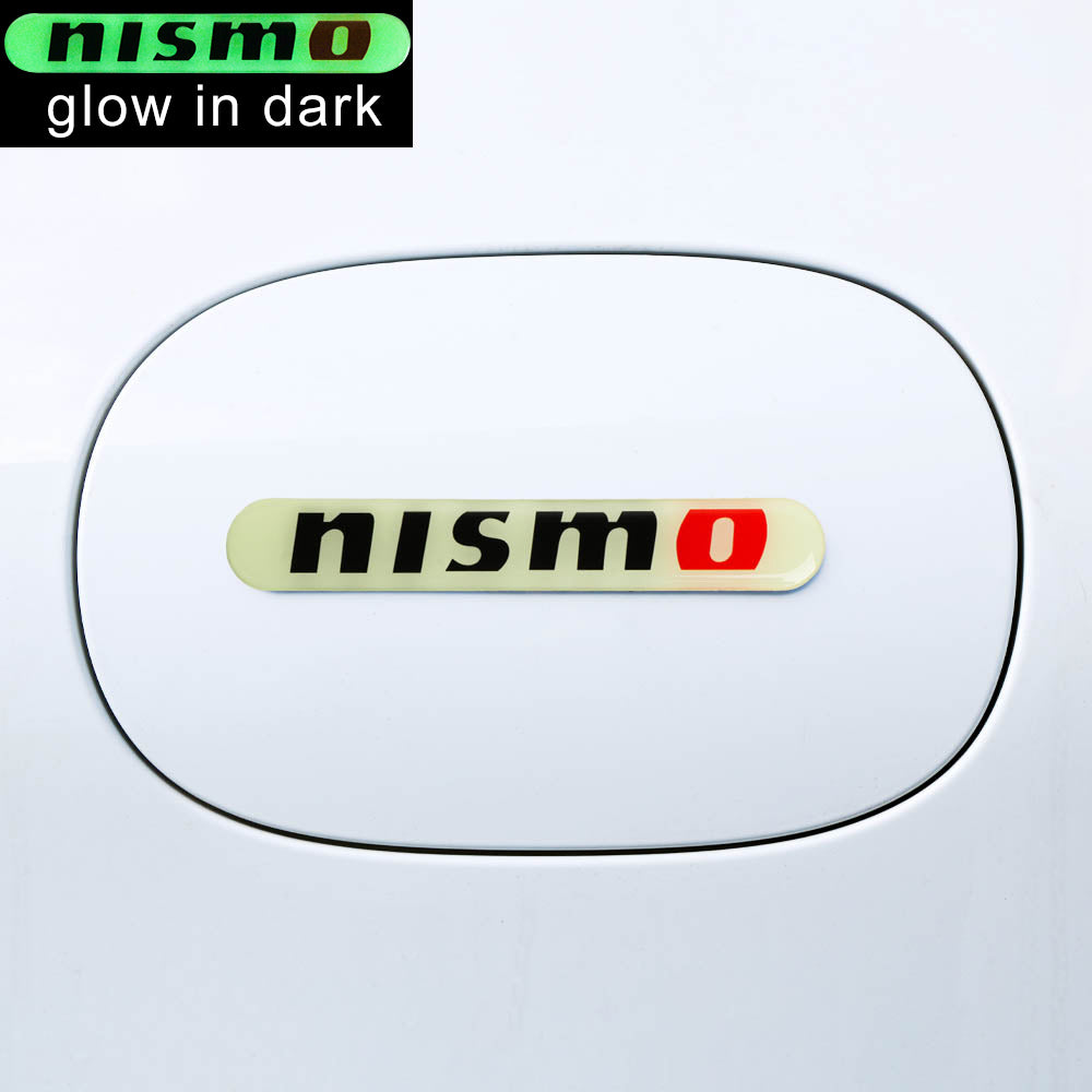 Brand New 4PCS NISMO Glows in Dark Green Car Trunk Side Fenders Door Badge Scratch Guard Sticker