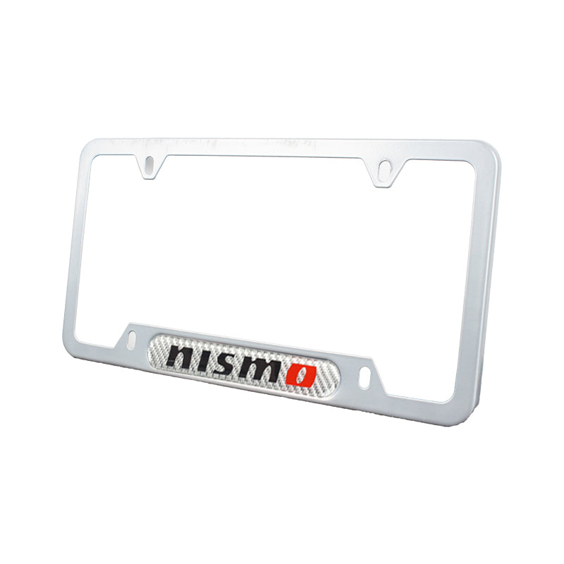 Brand New Universal 1PCS Nismo Silver Metal License Plate Frame