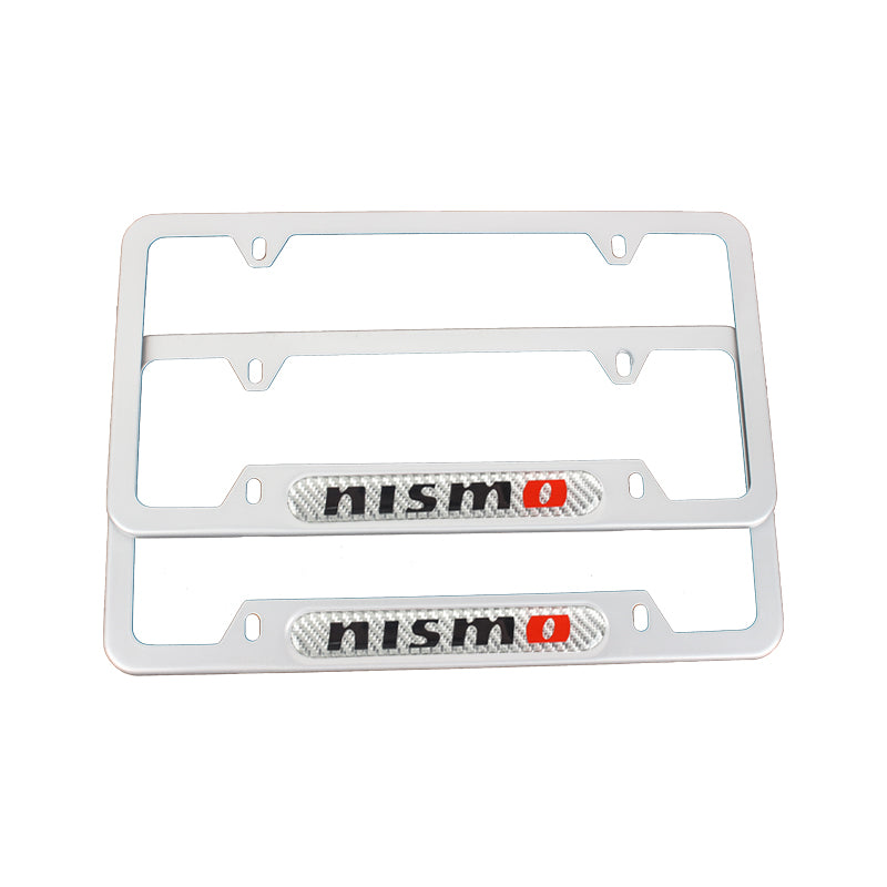 Brand New Universal 1PCS Nismo Silver Metal License Plate Frame