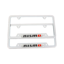 Load image into Gallery viewer, Brand New Universal 1PCS Nismo Silver Metal License Plate Frame