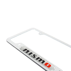 Brand New Universal 1PCS Nismo Silver Metal License Plate Frame