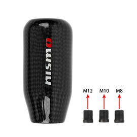 Brand New Universal V5 NISMO Black Real Carbon Fiber Car Gear Stick Shift Knob For MT Manual M12 M10 M8
