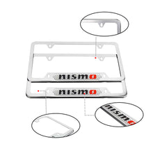 Load image into Gallery viewer, Brand New Universal 2PCS Nismo Chrome Metal License Plate Frame