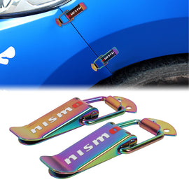 Brand New Universal Nismo Neo-Chrome Car Bumper Trunk Fender Hatch Lids Quick Release Fastener 4