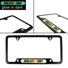 Brand New Universal 1PCS RALLIART Black Metal License Plate Frame