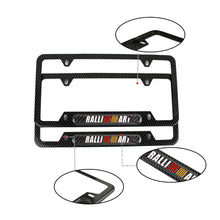Load image into Gallery viewer, Brand New Universal 1PCS Ralliart Carbon Fiber Look Metal License Plate Frame