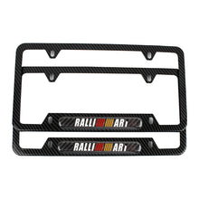 Load image into Gallery viewer, Brand New Universal 1PCS Ralliart Carbon Fiber Look Metal License Plate Frame