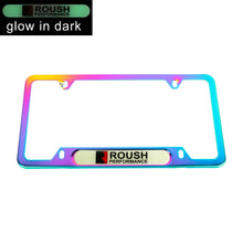 Load image into Gallery viewer, Brand New Universal 2PCS Roush Performance Neo Chrome Metal License Plate Frame