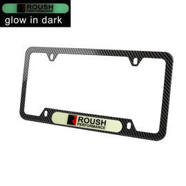 Brand New Universal 1PCS Roush Performance Carbon Fiber Style Metal License Plate Frame