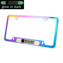 Load image into Gallery viewer, Brand New Universal 2PCS Roush Performance Neo Chrome Metal License Plate Frame