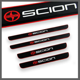 Brand New 4PCS Universal Scion Red Rubber Car Door Scuff Sill Cover Panel Step Protector