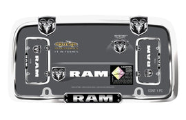 BRAND NEW Official Licensed Product Cruiser Accessories License Plate Frame RAM Logo Chrome (11135) License Pate Frame