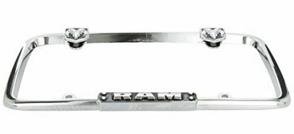 BRAND NEW Official Licensed Product Cruiser Accessories License Plate Frame RAM Logo Chrome (11135) License Pate Frame