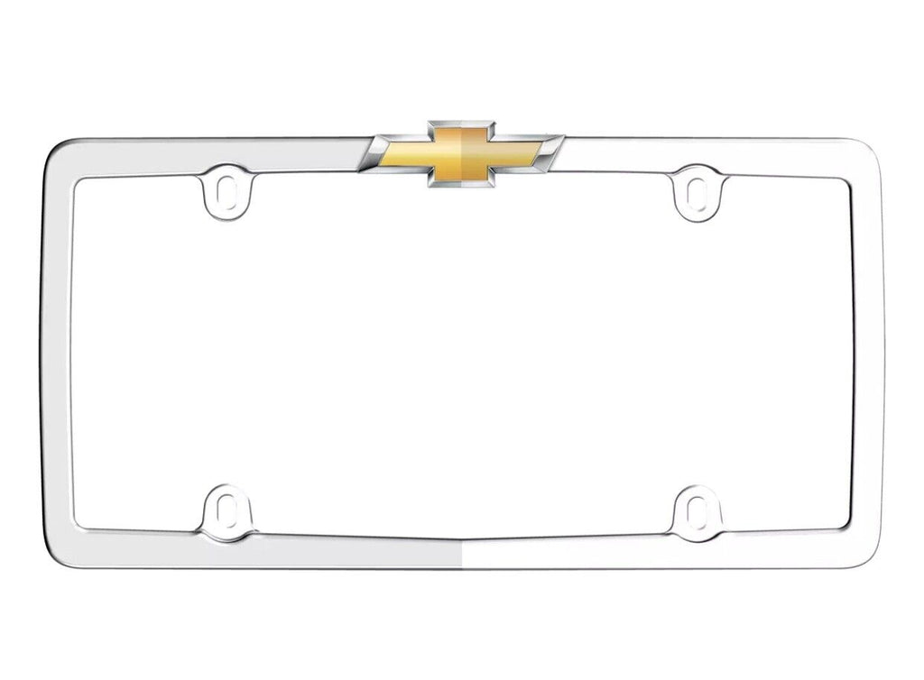 BRAND NEW Official Licensed Product Cruiser Accessories License Plate Frame Chevrolet Logo Chrome (10437) License Pate Frame
