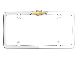 BRAND NEW Official Licensed Product Cruiser Accessories License Plate Frame Chevrolet Logo Chrome (10437) License Pate Frame