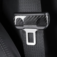 Load image into Gallery viewer, BRAND NEW 2020-2023 Tesla Model Y &amp; 2017-2023 Tesla Model 3 Real Carbon Fiber Seat Belt Buckle Cover Trim