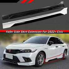 Load image into Gallery viewer, Brand New 2022-2024 Honda Civic Yofer Painted White Pearl Black 2 Tone Side Skirt Extension