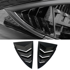 Brand New 2020-2024 Tesla Model Y Glossy Black Rear Side Window Louver Cover Vent Visor