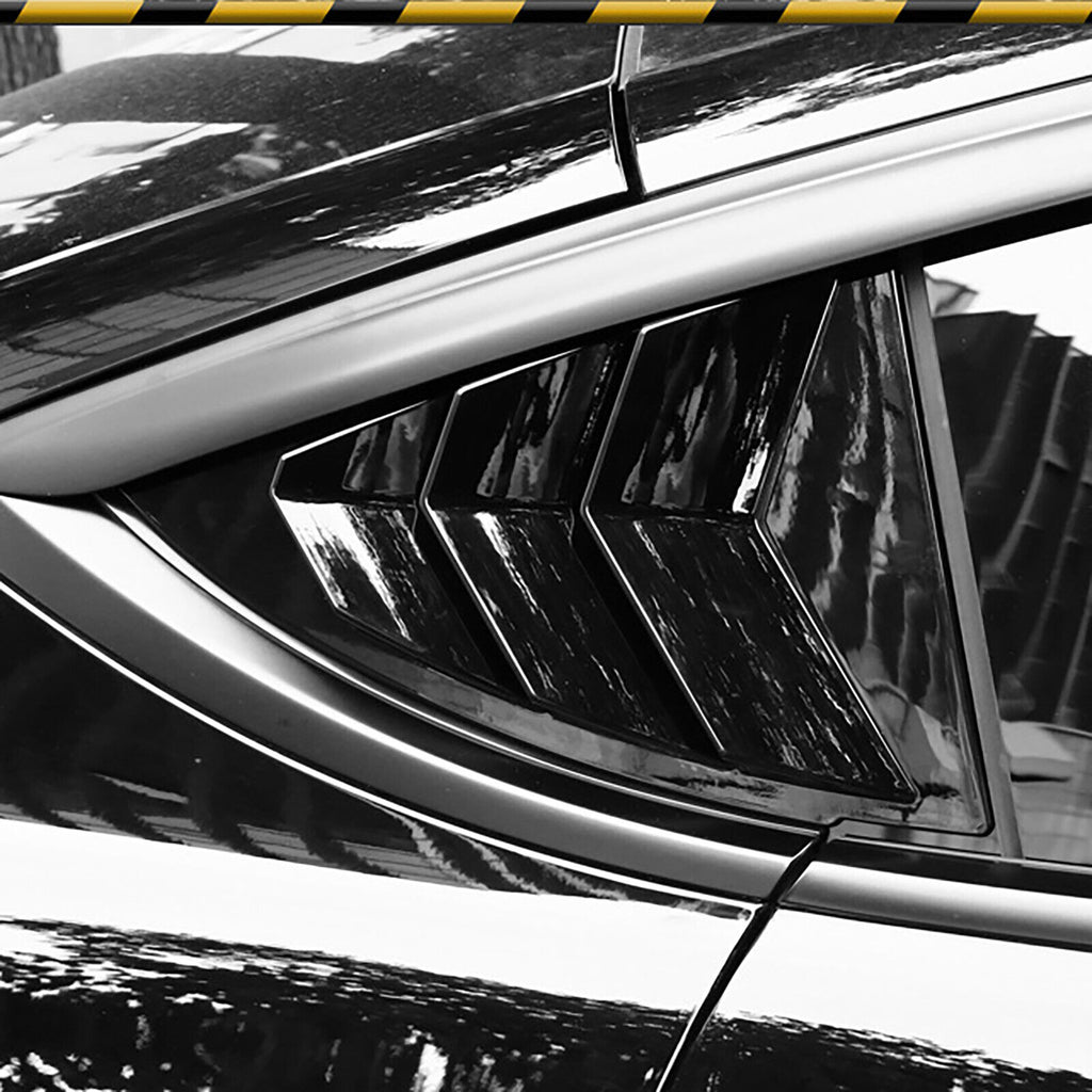 Brand New 2020-2024 Tesla Model Y Glossy Black Rear Side Window Louver Cover Vent Visor
