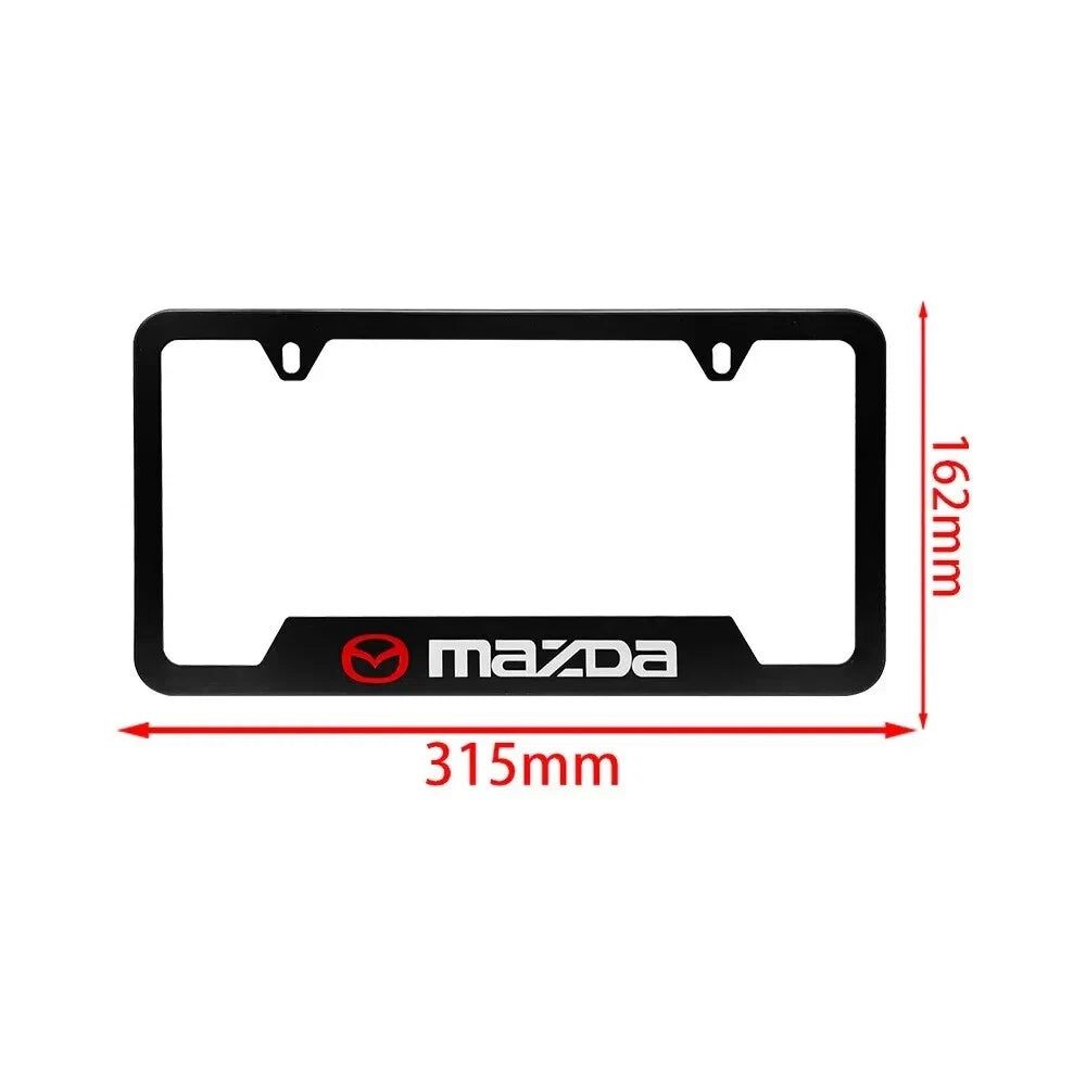 Brand New Universal 1PCS MAZDA Metal Black License Plate Frame