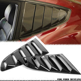 Brand New 2PCS FORD MUSTANG 2015-2023 Carbon Fiber Look Side Window Scoop Quarter Louver Cover