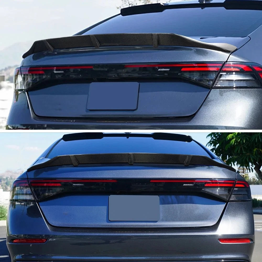 Brand New 2023-2026 HONDA ACCORD R STYLE REAL CARBON FIBER HIGHKICK DUCKBILL TRUNK SPOILER