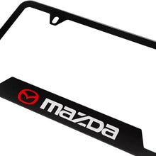 Load image into Gallery viewer, Brand New Universal 1PCS MAZDA Metal Black License Plate Frame