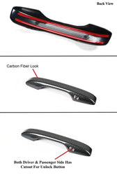 BRAND NEW 4PCS 2022-2025 Honda Civic Carbon Fiber Look Door Handle Cover Trim Overlay Cap Kit