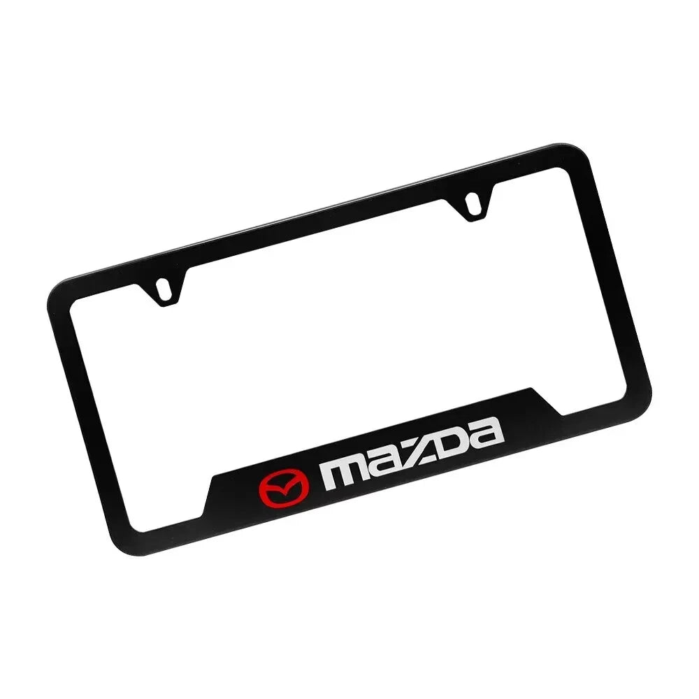 Brand New Universal 1PCS MAZDA Metal Black License Plate Frame