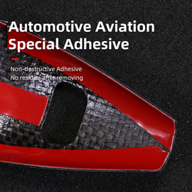 Brand New Real Carbon Fiber Red Gear Shift Knob Cover Trim For BMW G20 M340i 330i 2019-2023