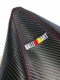 Brand New Universal Ralliart Carbon Fiber Leather PVC Red Stitching Leather Gear Manual Shifter Shift Knob Boot