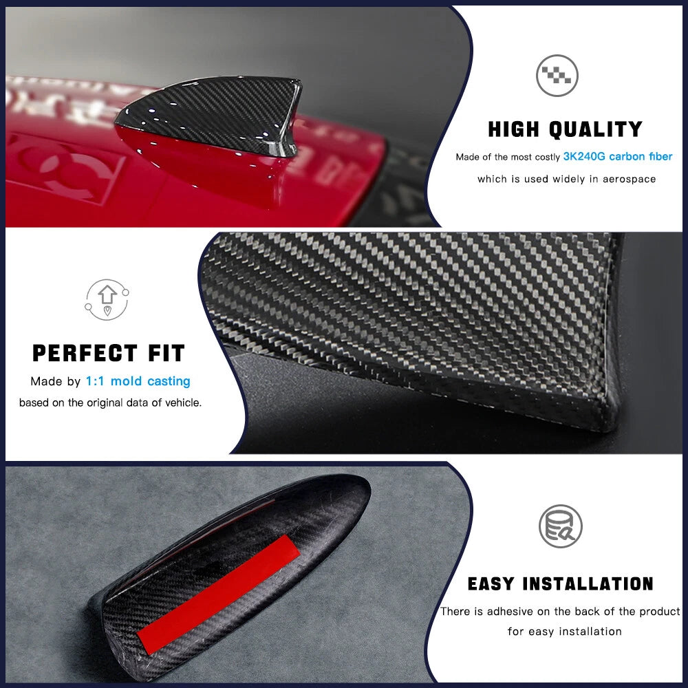 BRAND NEW 2022-2025 HONDA CIVIC 11TH GEN REAL CARBON FIBER SHARK FIN ANTENNA COVER CAP