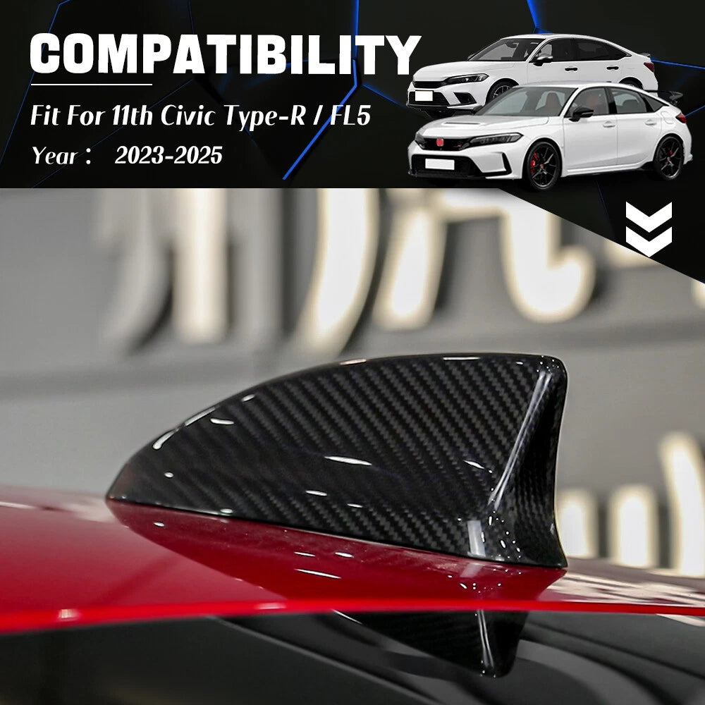 BRAND NEW 2022-2025 HONDA CIVIC 11TH GEN REAL CARBON FIBER SHARK FIN ANTENNA COVER CAP