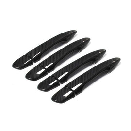 Brand New 4PCS Real Carbon Fiber Door Handle Knob Cover Trim Fit For Lexus IS/ES/GS/LS/CT