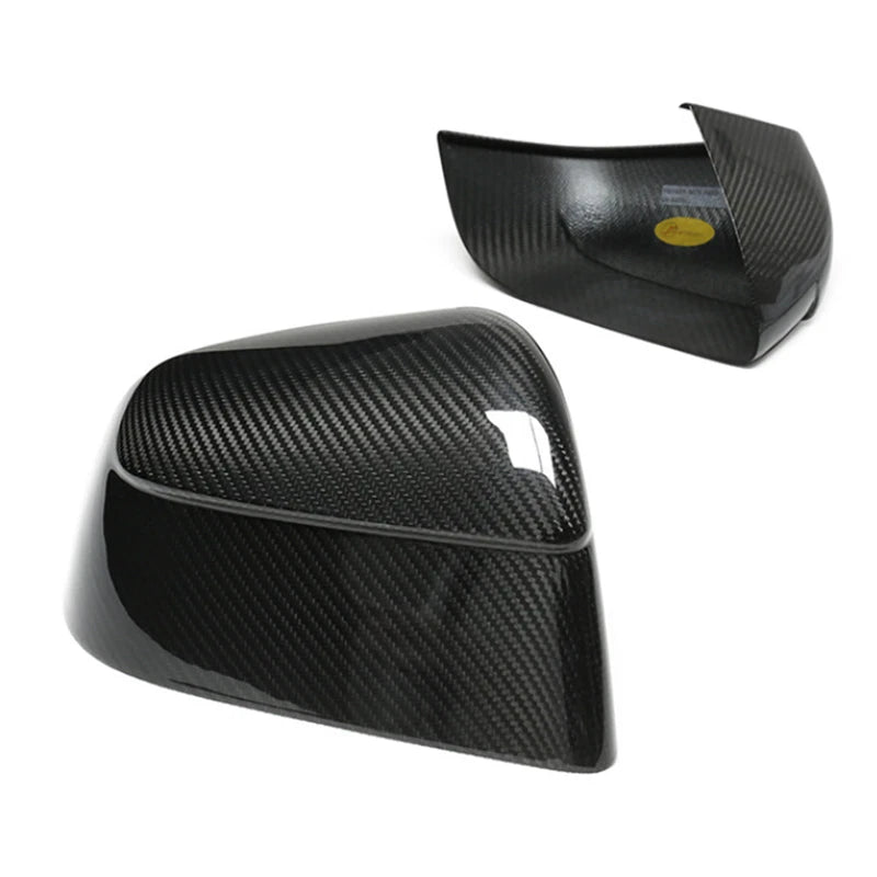 Brand New 2025-2026 Tesla Model Y Real Carbon Fiber Car Side Mirror Add On Cover Caps