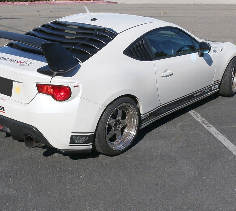 Brand New 2013-2021 SCION FR-S FRS GT86 & SUBARU BRZ Carbon Fiber Look Rear Side Window Louver Cover Vent Visor